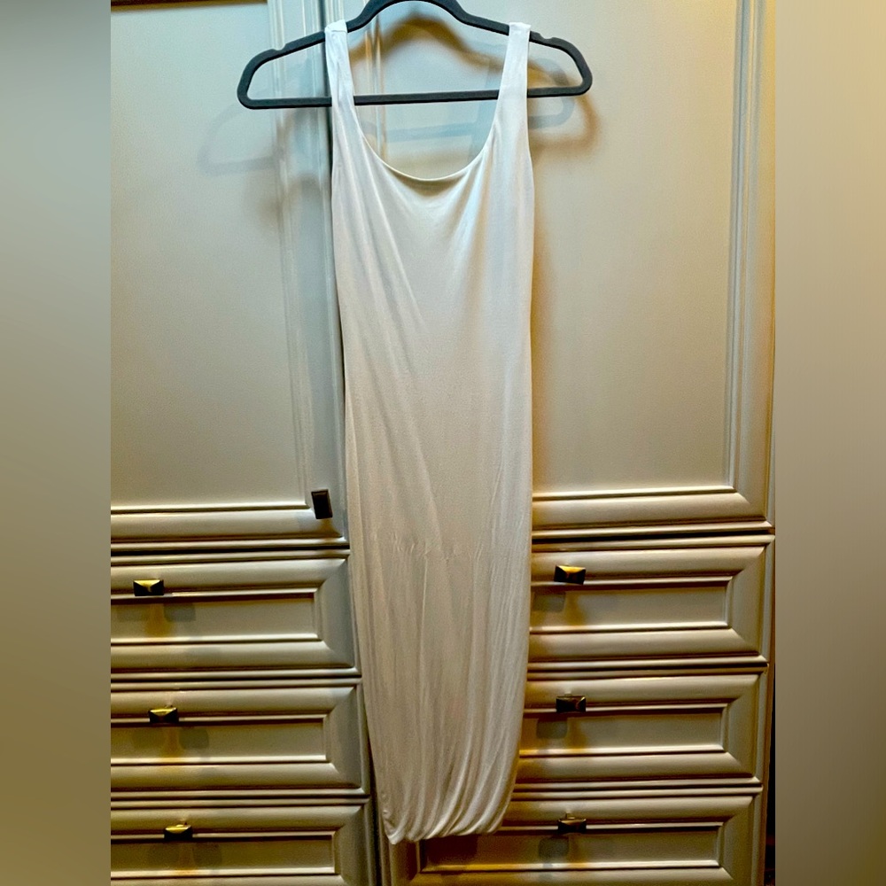 Bobbi Rocco White Stretchy Midi Dress XS